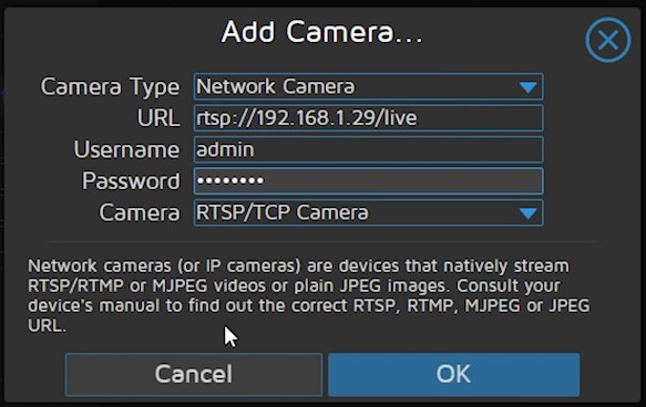 RTSP Camera Setup