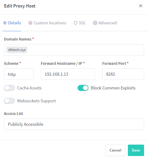 NGINX Proxy Manager Step 1